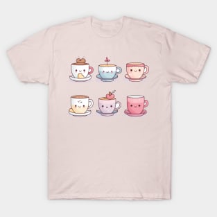 6 cute tea in Japanese style with pastel color T-Shirt